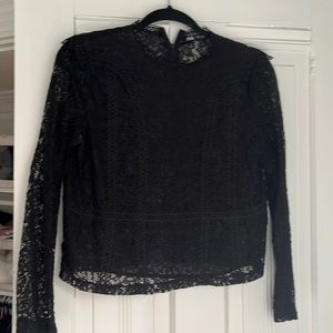 Zara Black Lace Top
